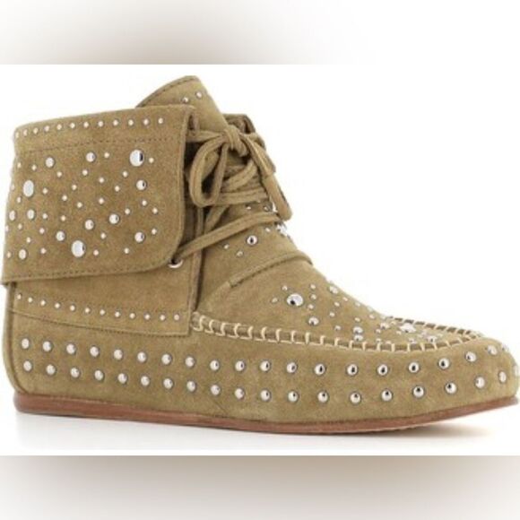 Zadig & Voltaire Desert Boot Santa Fe Dream Studs Suede Leather Festival Sz - Picture 1 of 16